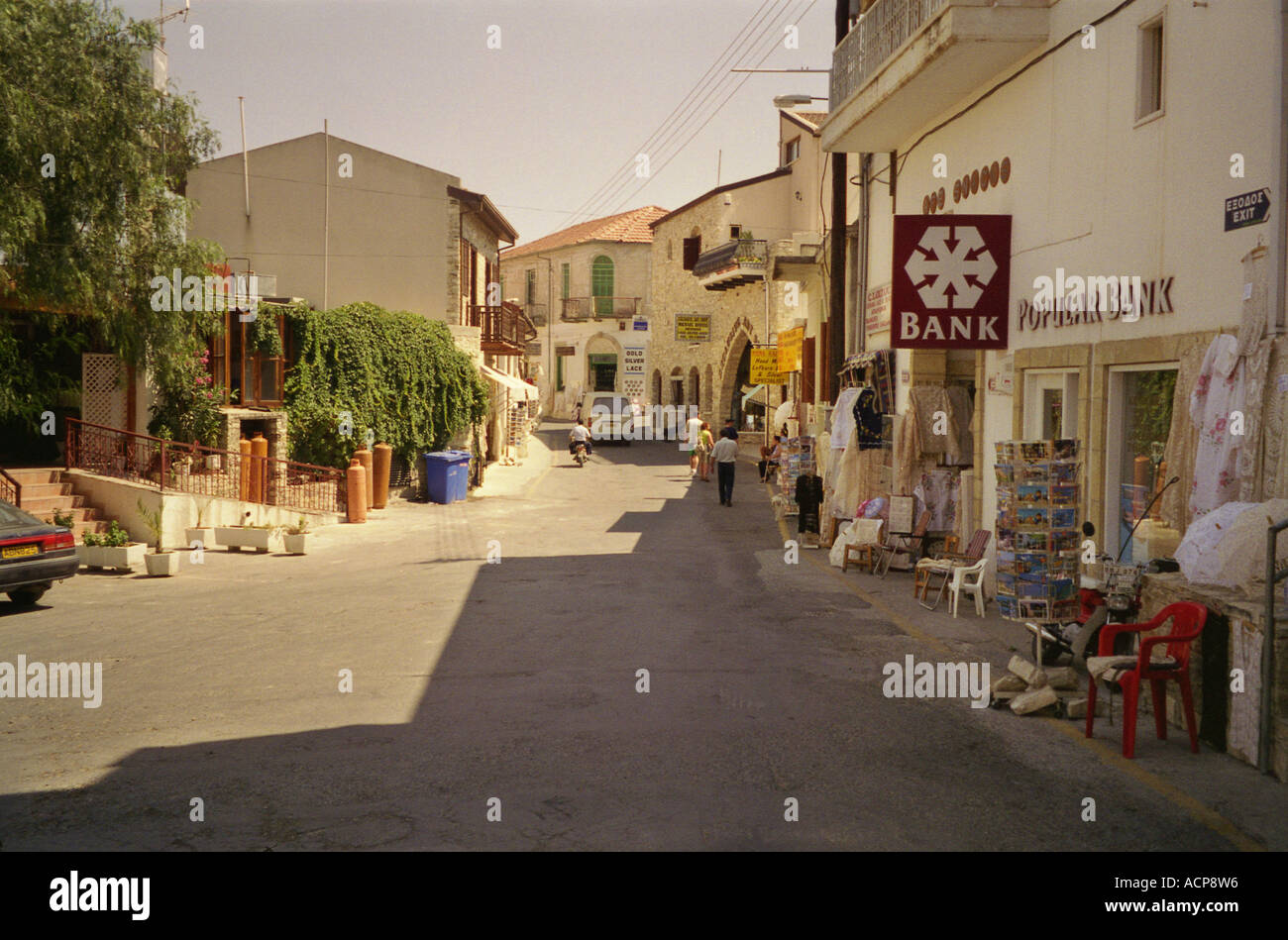 Lefkara, a small town in southern Cyprus that makes and sells lace known as Lefkaritika for which it is very well known Stock Photo