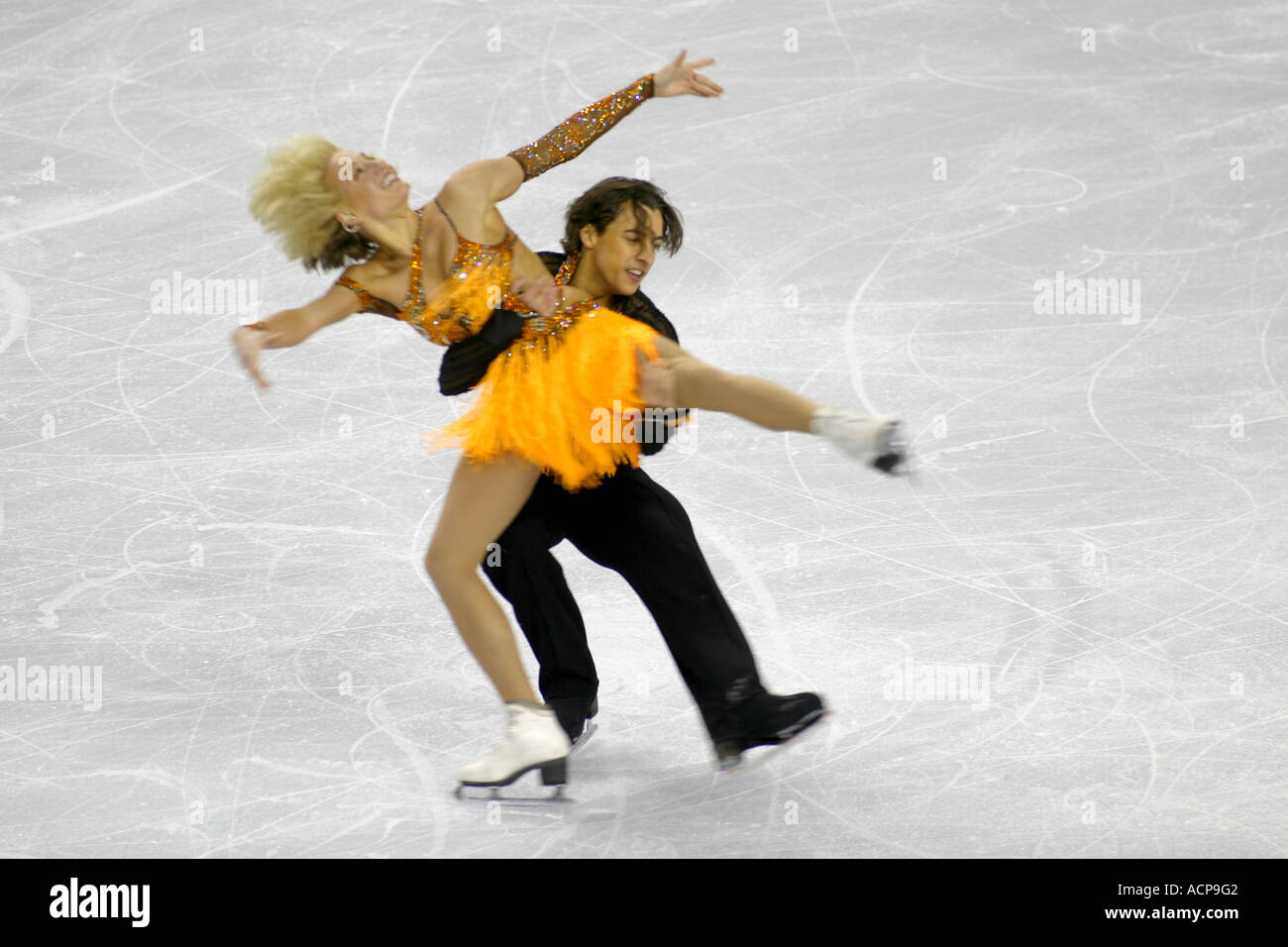 Figure skating pairs dancing Stock Photo Alamy