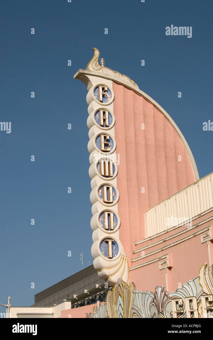 Art Deco Fremont Theater in downtown San Luis Obispo, California Stock