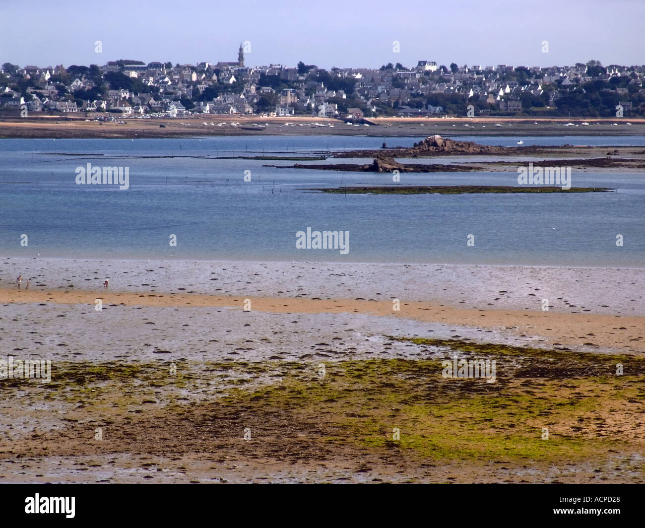 france brittany finistere seaside coastal holiday resort town of st pol