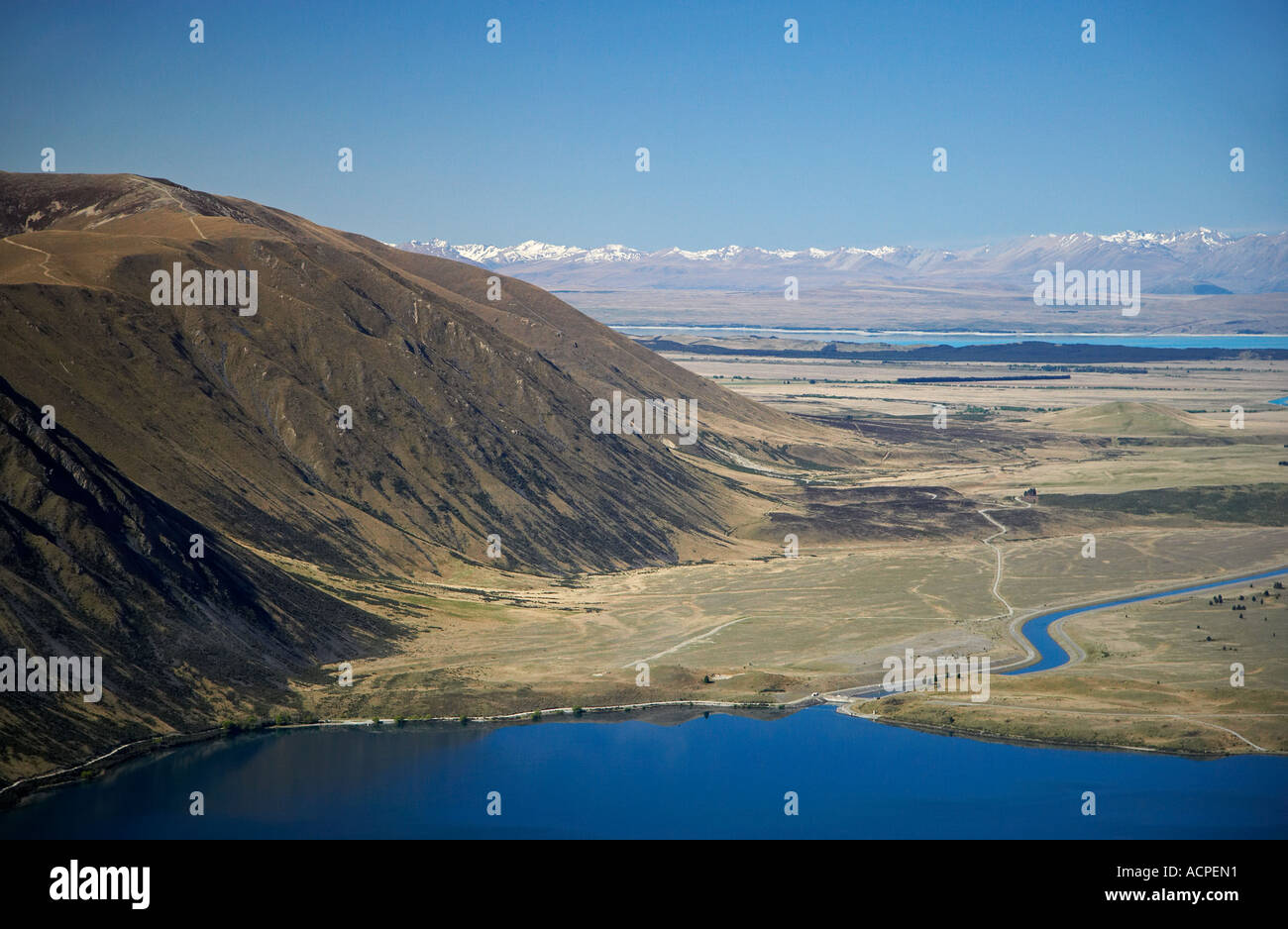 Lake Ohau and Ben Oahu Mackenzie Country South Canterbury South Island ...