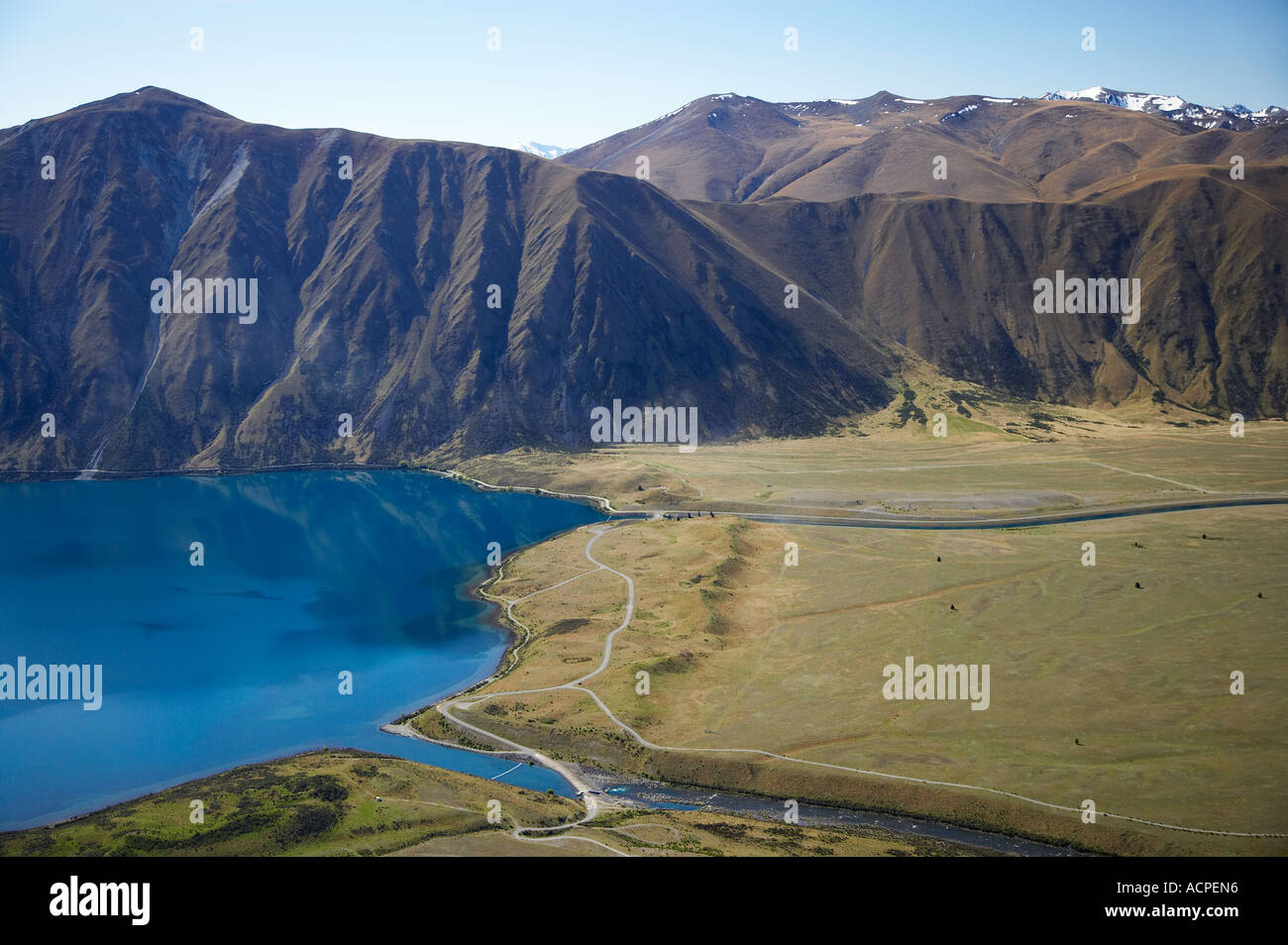 Lake Ohau and Ben Oahu Mackenzie Country South Canterbury South Island ...
