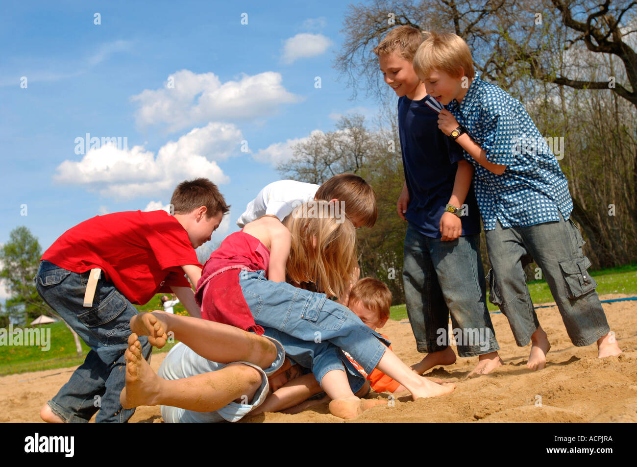 Children Arguing In Playground