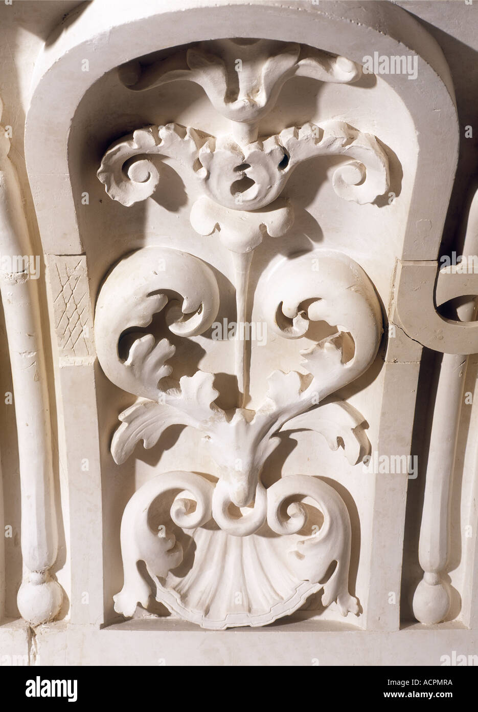 Ornate plaster detail at Windsor Castle Stock Photo