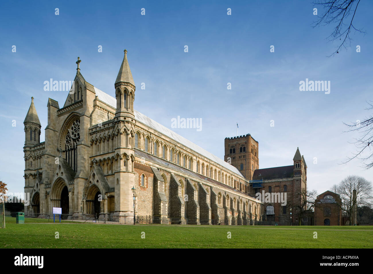 St Albans Abbey Hertfordshire Stock Photo