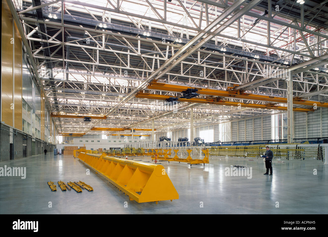 Airbus wing manufacturing hall at the British Aerospace Factory Stock