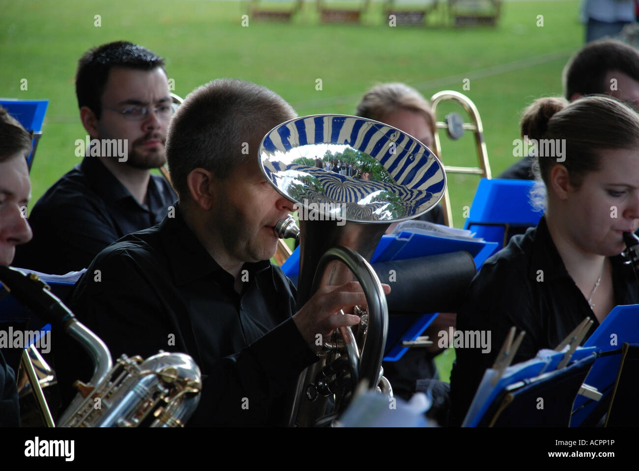 Tenor horn player Stock Photo Alamy