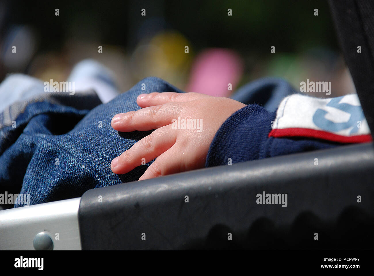baby in pushchair 2 Stock Photo Alamy