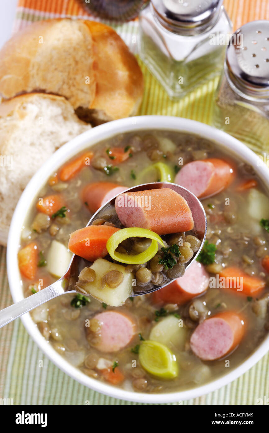 Traditional German stew, elevated view Stock Photo Alamy