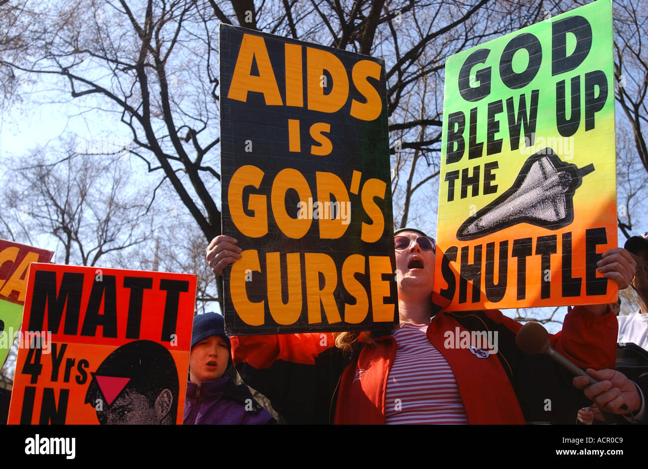 Anti Gay rally Stock Photo