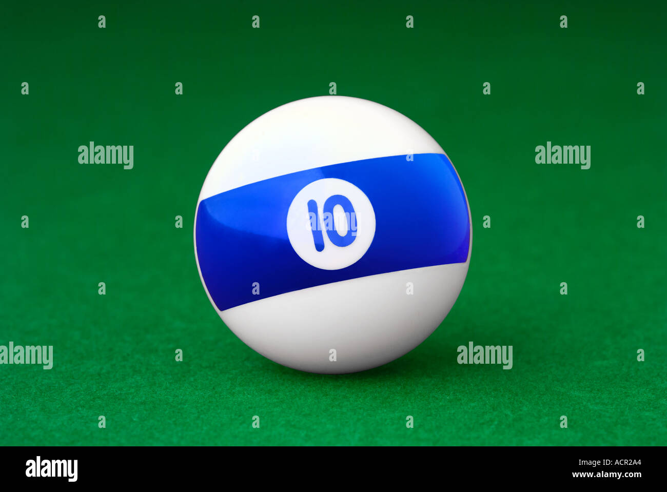 Number 10 Pool Ball Stock Photo