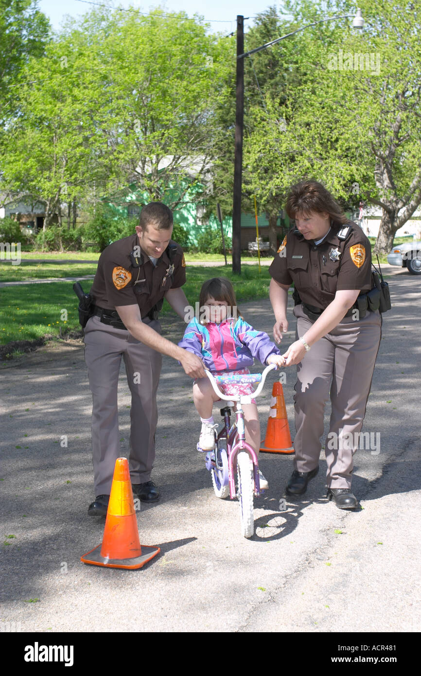 Bicycle safety class Deputies are teaching children about bicycle