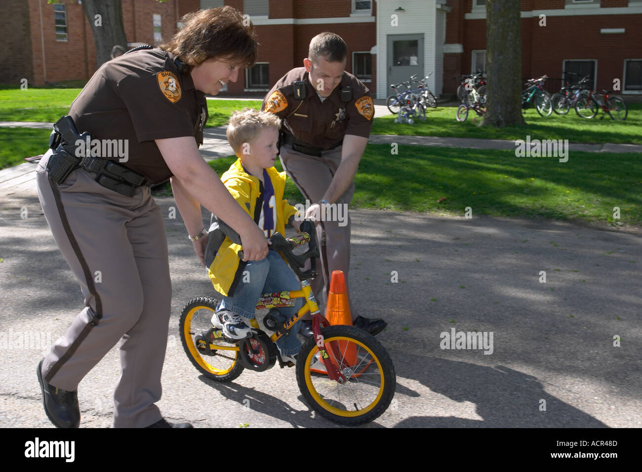 Bicycle safety class Deputies are teaching children about bicycle