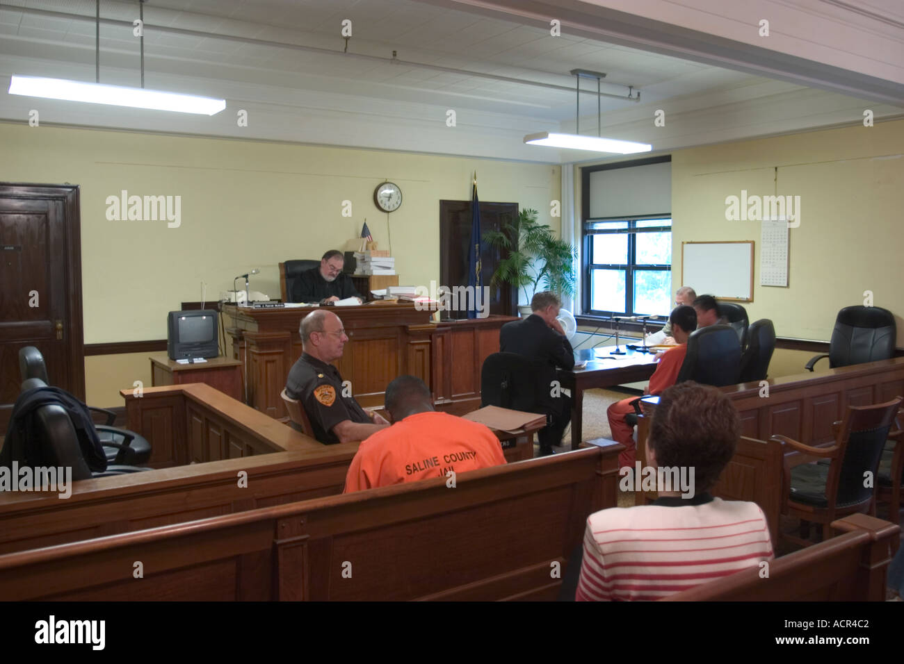County court in session Saline County Nebraska, USA., Nebraska, USA. 2005. Stock Photo