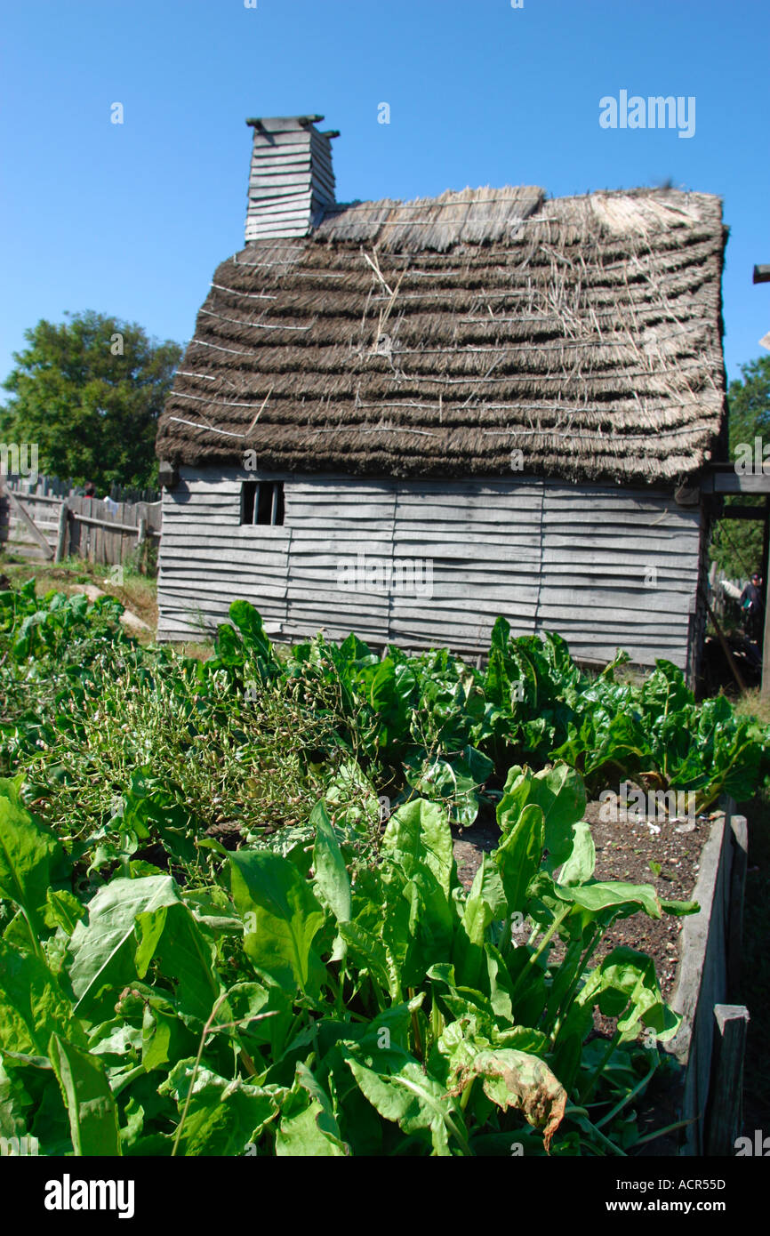 Plimouth Plantation Pilgrim Settlement Plymouth Massachusetts Stock Photo