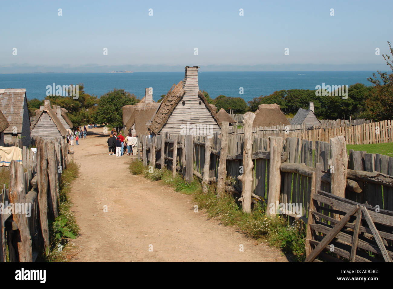 Plimouth Plantation Pilgrim Settlement Plymouth Massachusetts Stock