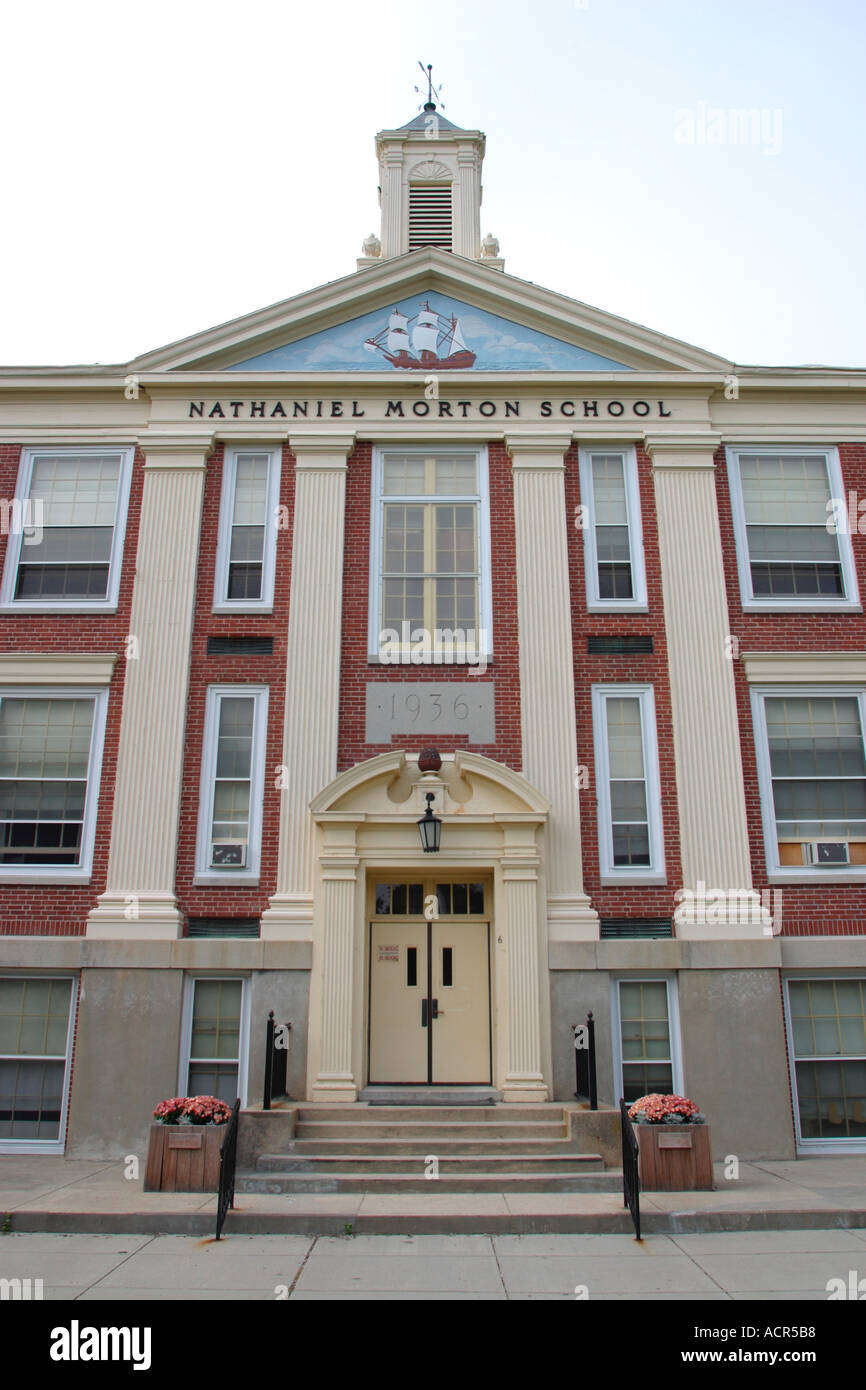 Elementary School Exterior Plymouth Massachusetts Stock Photo Alamy