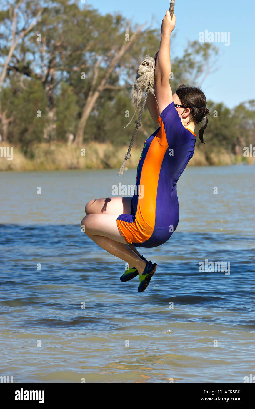 Rope Swing Over River High Resolution Stock Photography and Images Alamy