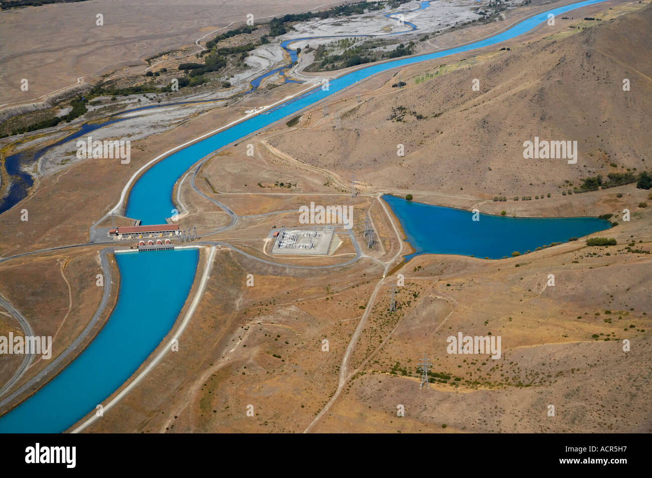 Ohau Canal And Ohau B Power Station Near Twizel Mackenzie Country South ...