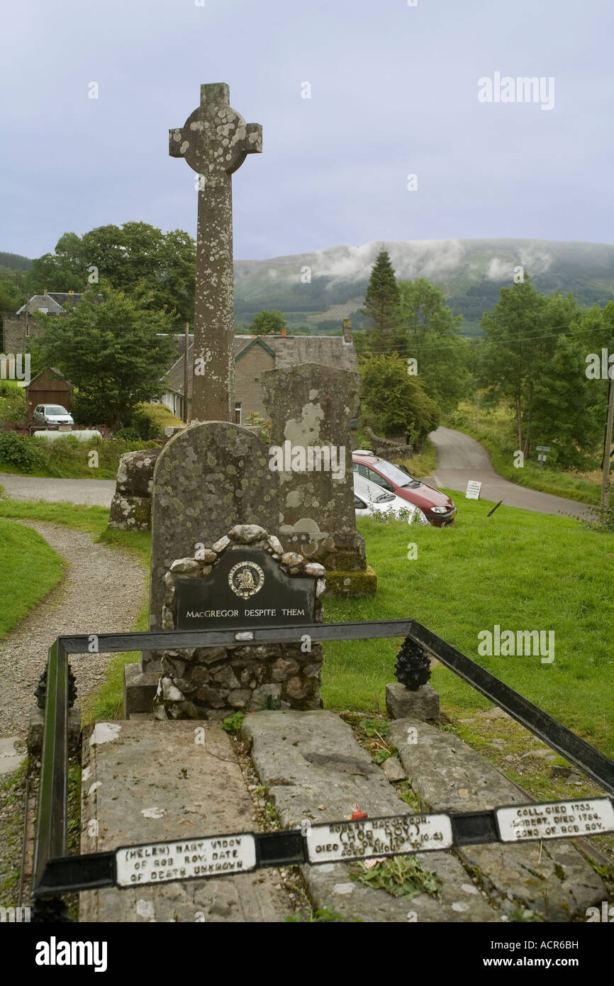 Scotland.  Stirlingshire. Balquhidder. Rob Roy's grave Stock Photo