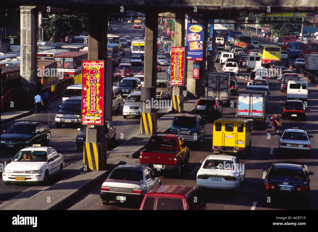 Jammed EDSA Highway Manila Philippines 8 Stock Photo