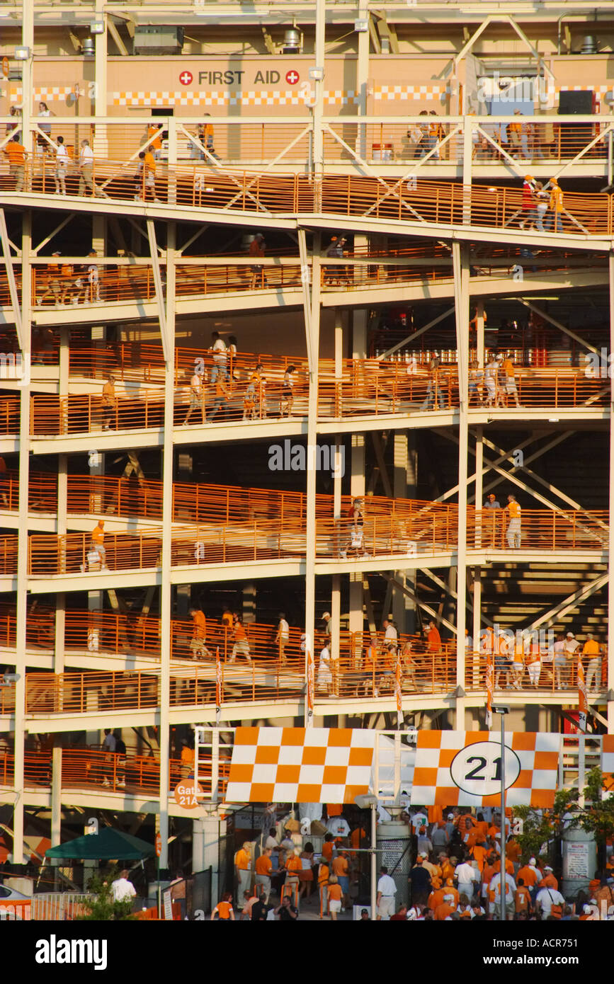 University of Tennessee football fans entering Neyland Stadium up the ...