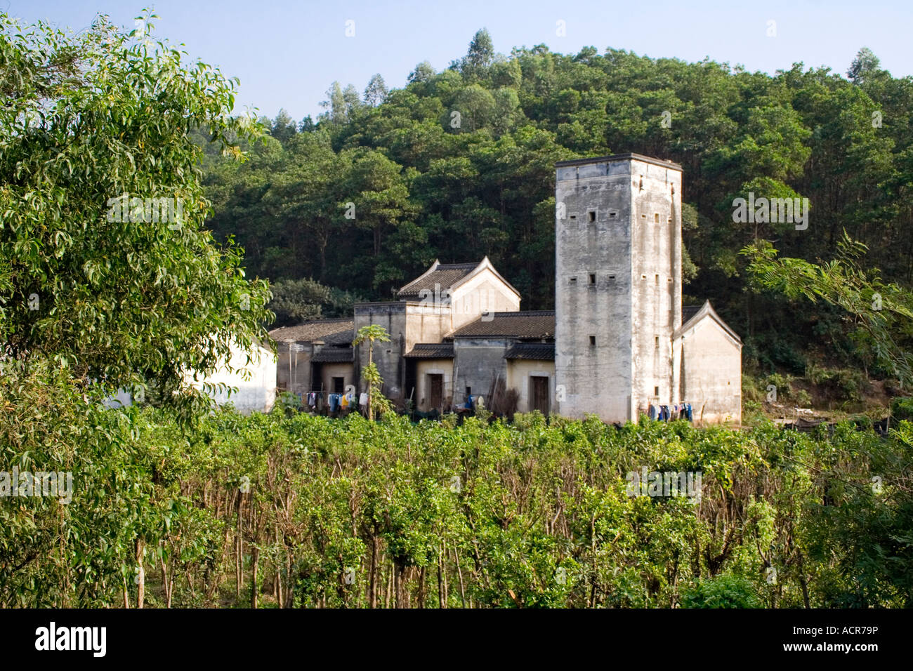 Fortified House and Village 15 Km from Shenzhen China Stock Photo