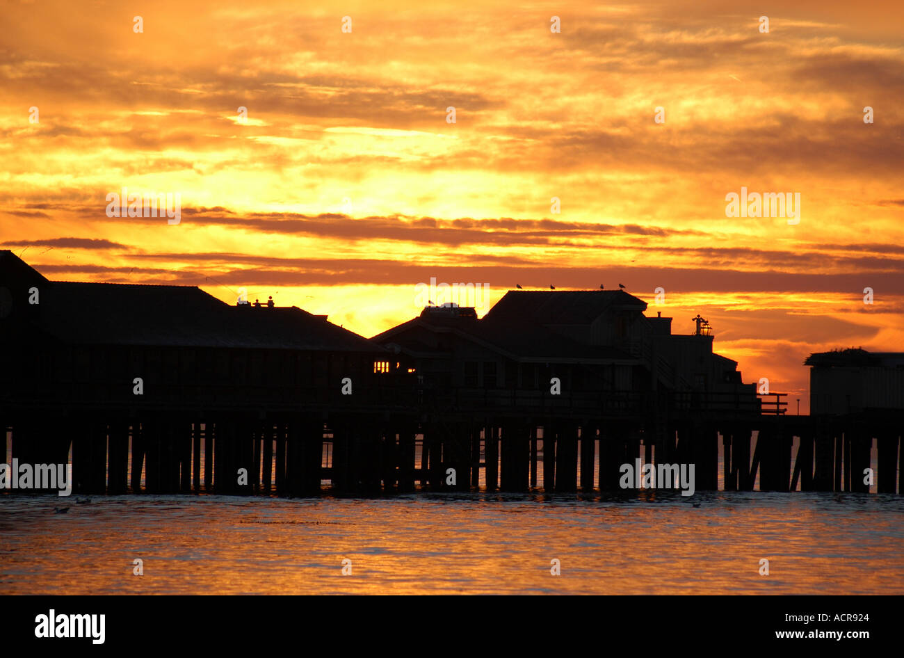 Stearns wharf at sunrise hi-res stock photography and images - Alamy