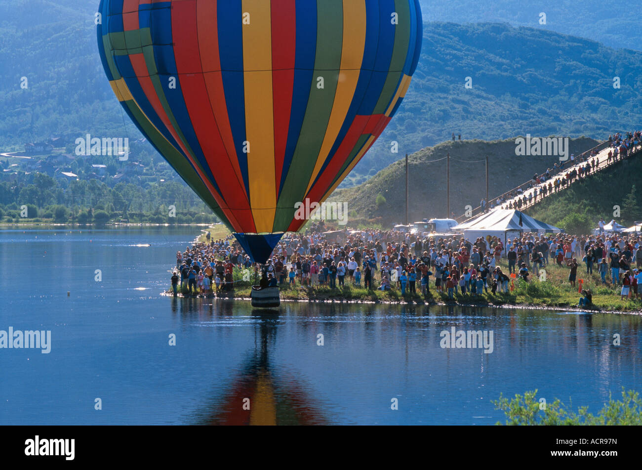 Hot air balloon festival Steamboat Springs Colorado USA Stock Photo Alamy