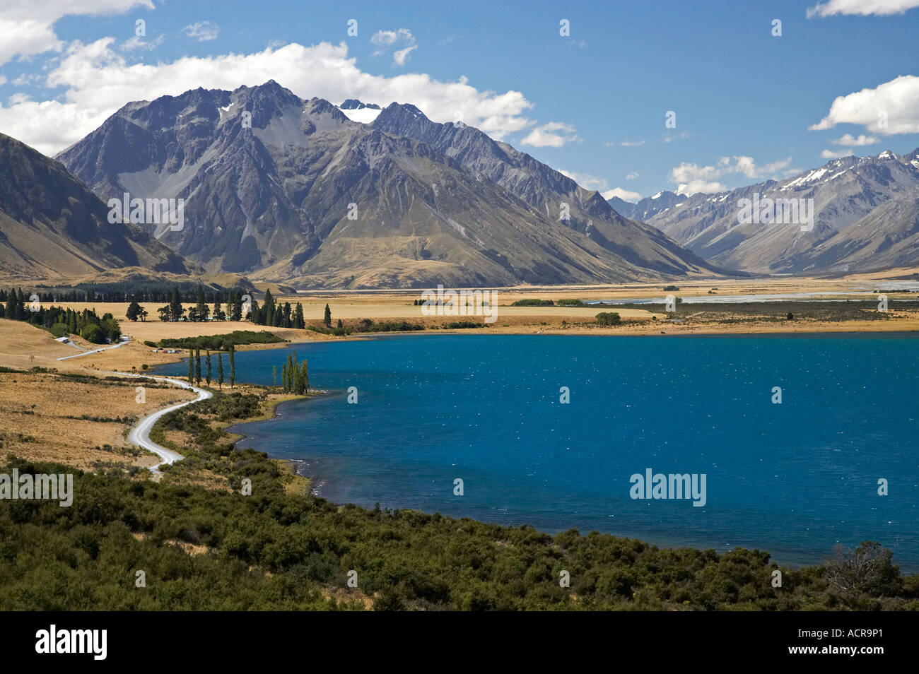 Lake Ohau Neumann Range centre and Ben Ohau Range right North Otago ...