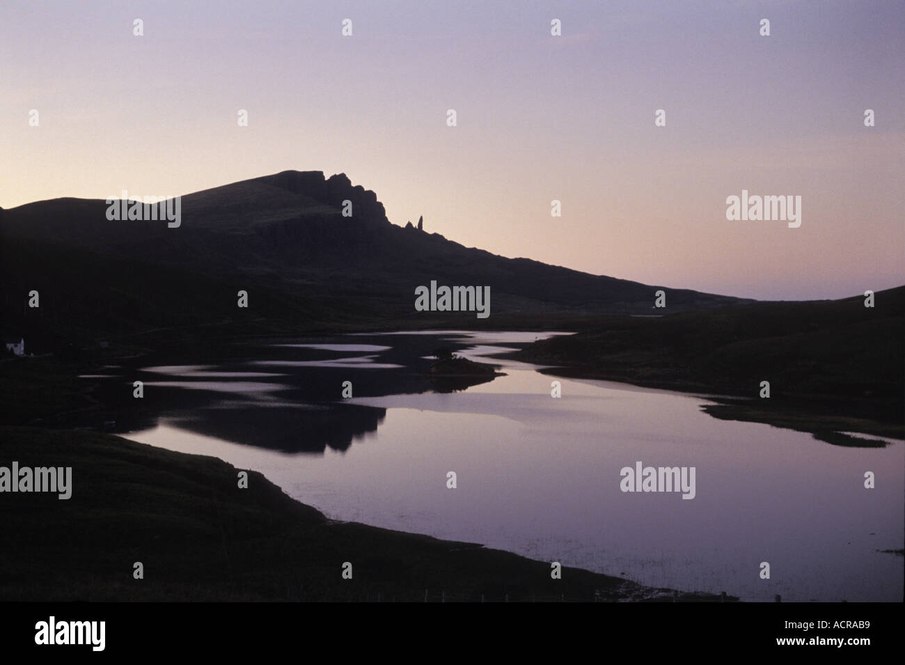 The Storr overlooking Loch Leathan at Trotternish on the Isle of Skye Scotland UK Stock Photo