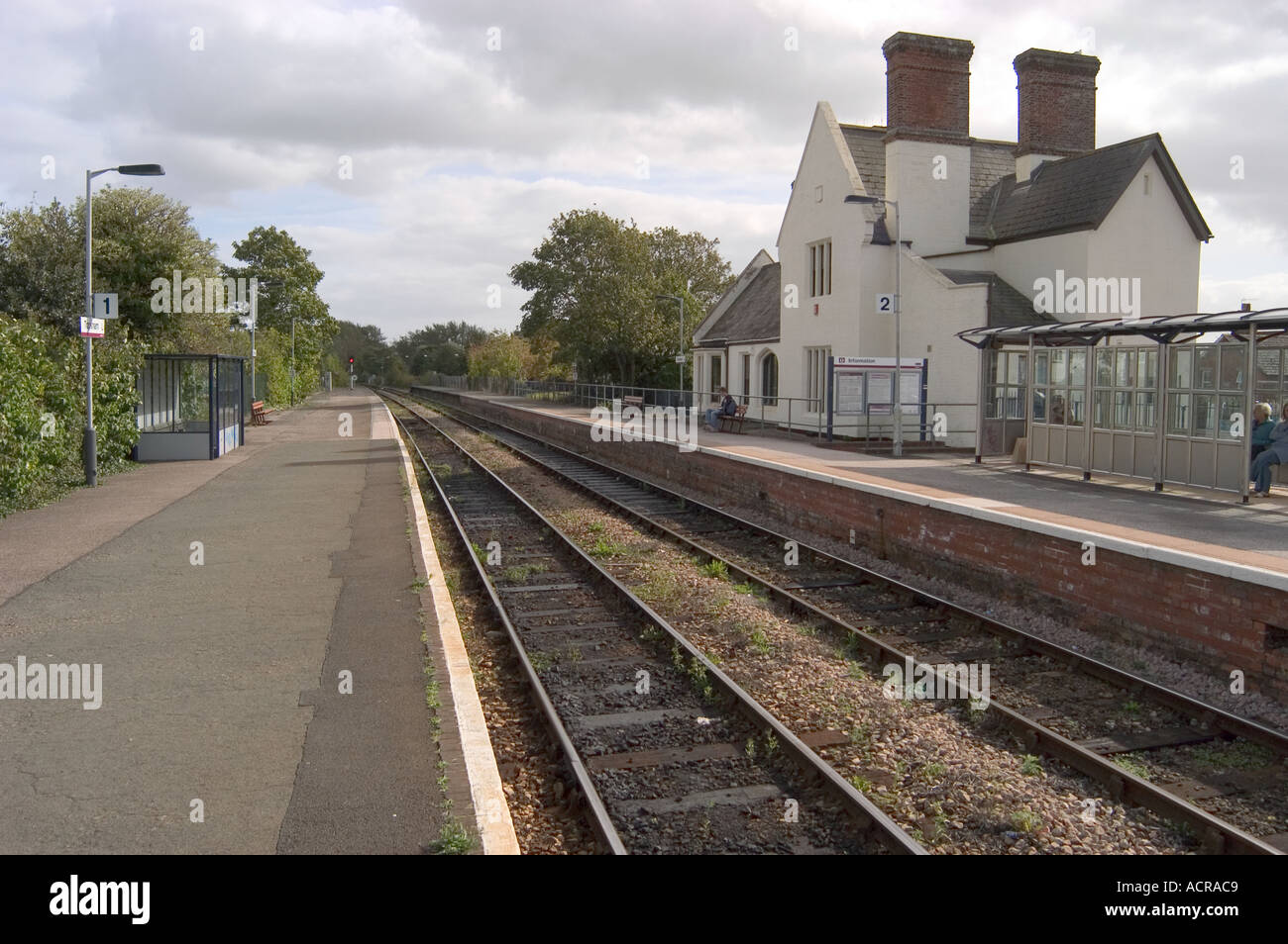 Platform at Topsham station Stock Photo Alamy