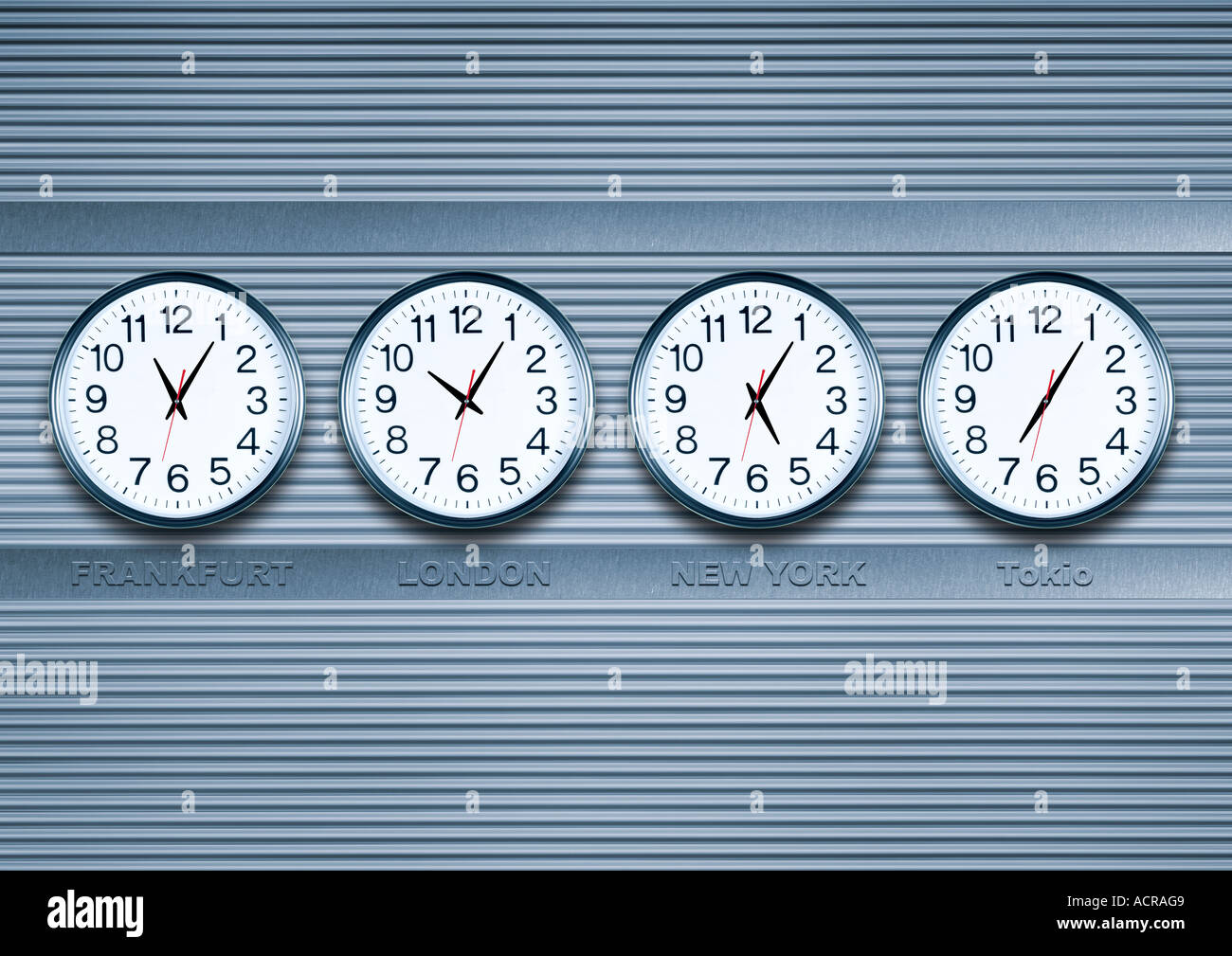 time difference Zeitunterschied Stock Photo