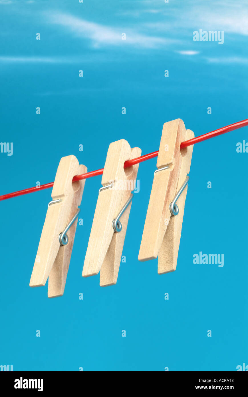 clothesline wäscheleine Stock Photo