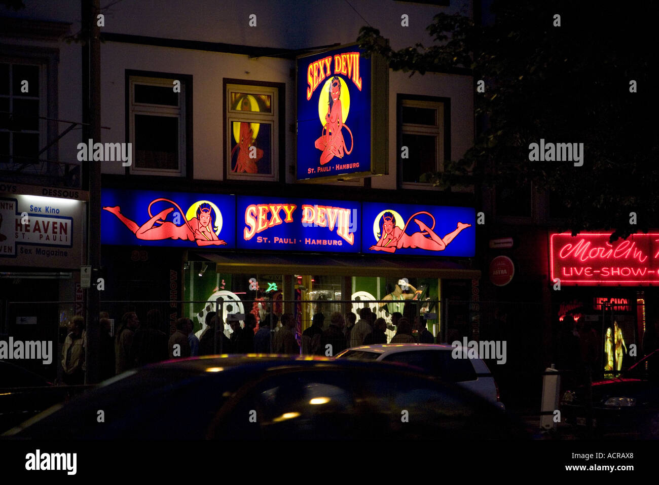 Sexy Devil Bar, St Pauli, Reeperbahn, Hamburg, Germany Stock Photo - Alamy