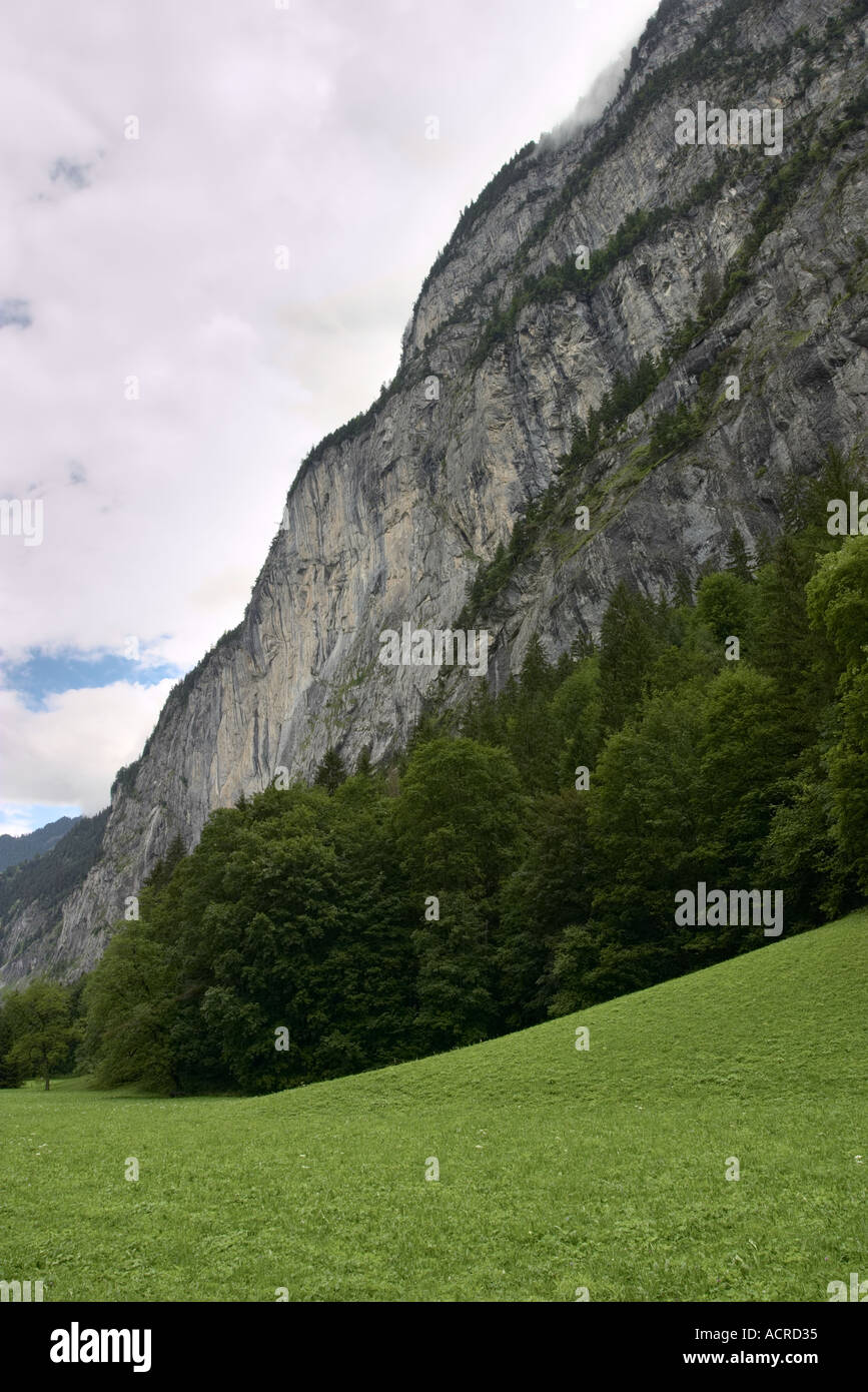 A view near the Trümmelbach Falls, Lauterbrunnen, Swiss Alps, Switzerland, Europe Stock Photo