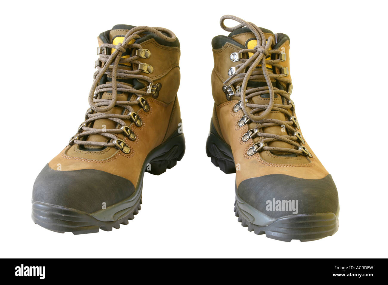 New Hiking Boots isolated on pure white background Stock Photo - Alamy