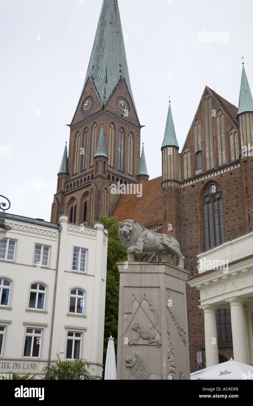 Dom, Cathedral, Neues Gebäude, Schwerin, Germany Stock Photo