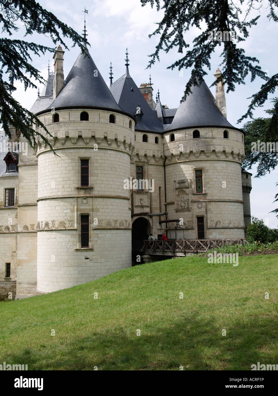 Entrance of the Chateau Chaumont sur Loire castle Loire valley France Stock Photo