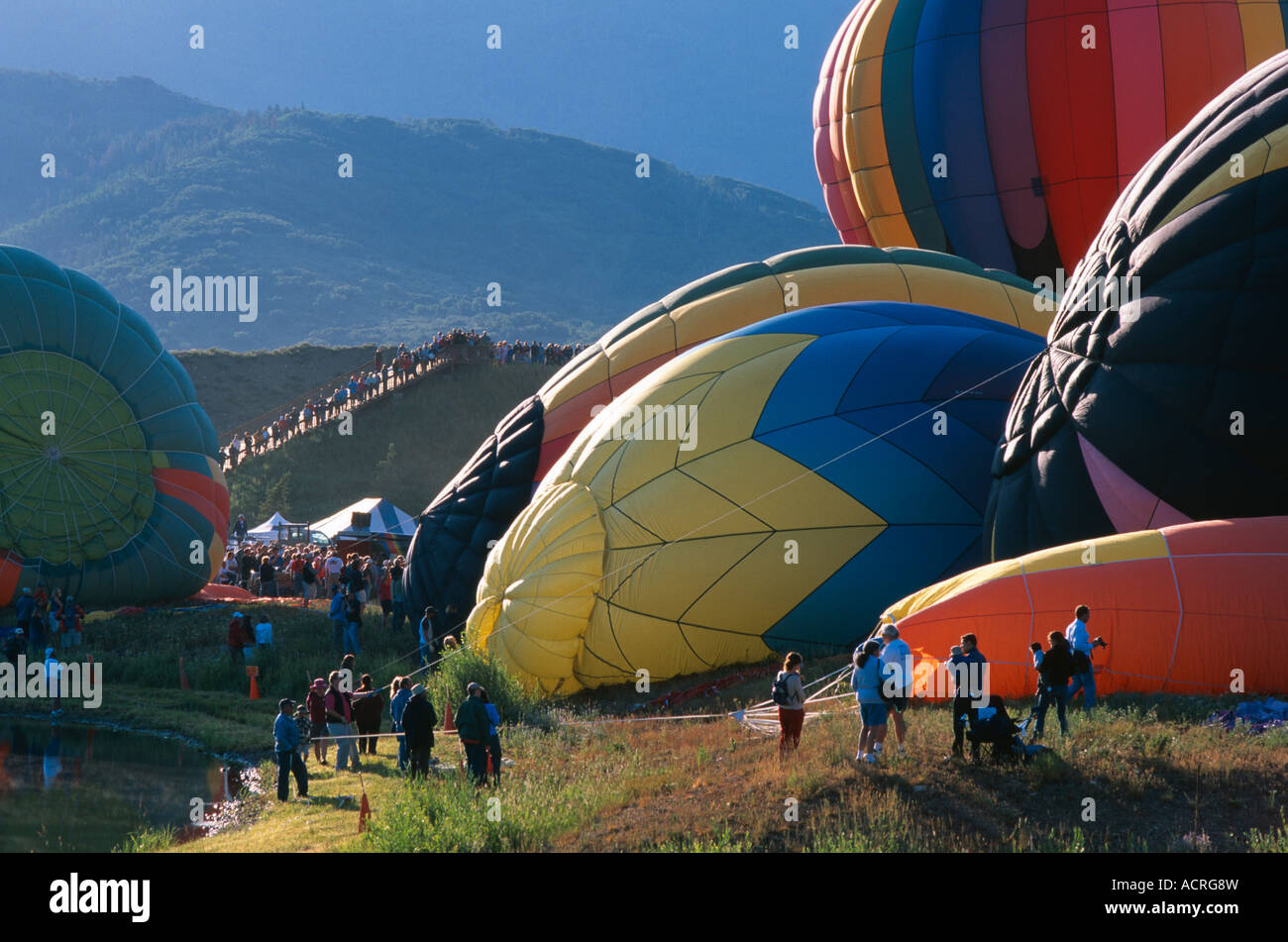 Hot air balloon festival Steamboat Springs Colorado USA Stock Photo Alamy