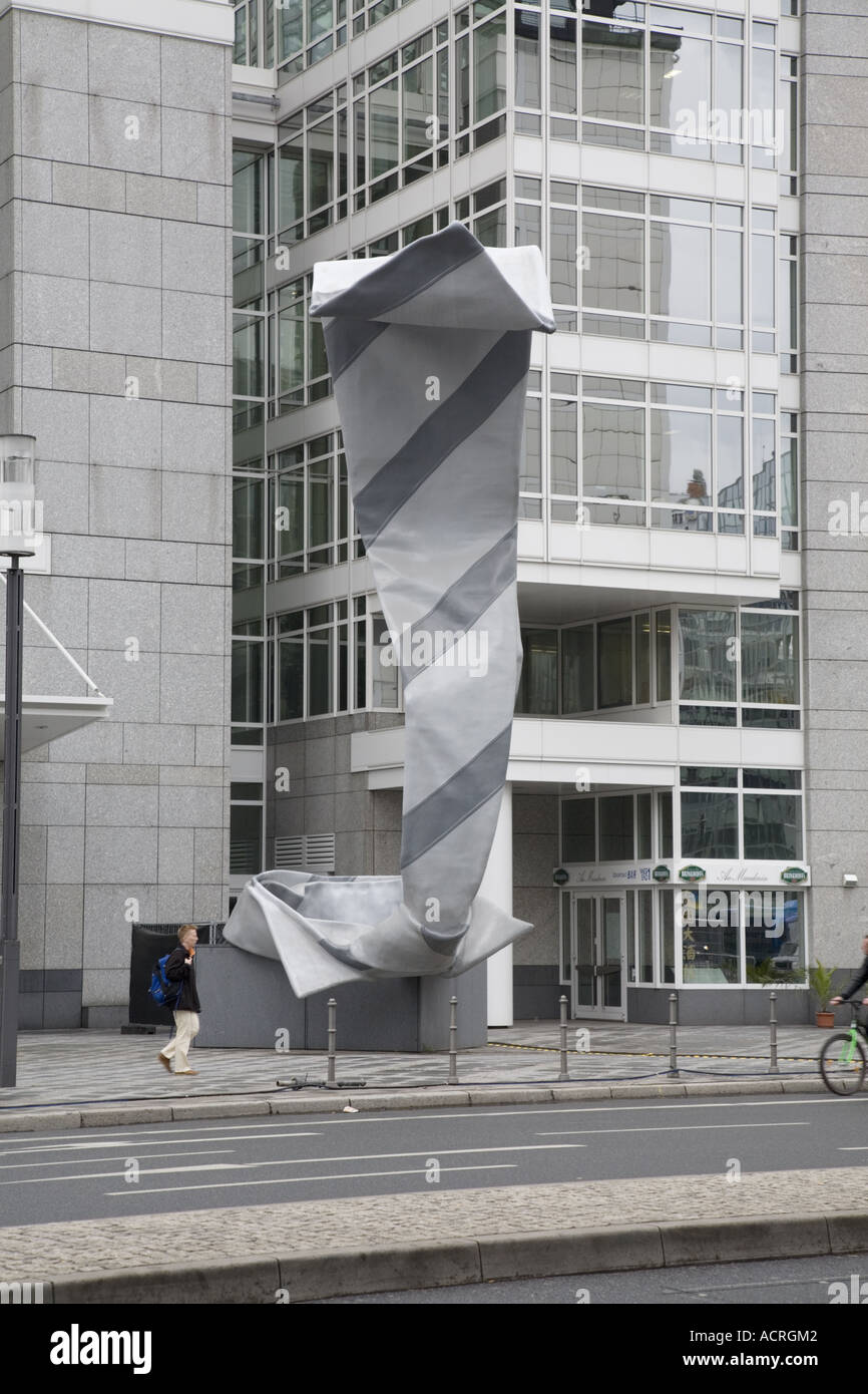 Tie Sculpture in front of DZ Bank tower, Frankfurt am Main, Hesse, Germany  Stock Photo - Alamy