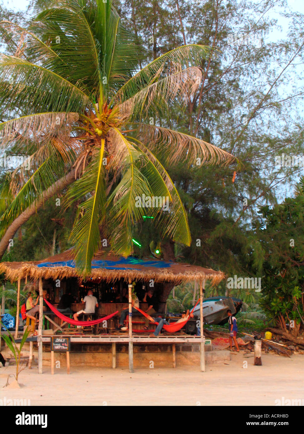 Beach bar Ko Tao Thailand Stock Photo Alamy