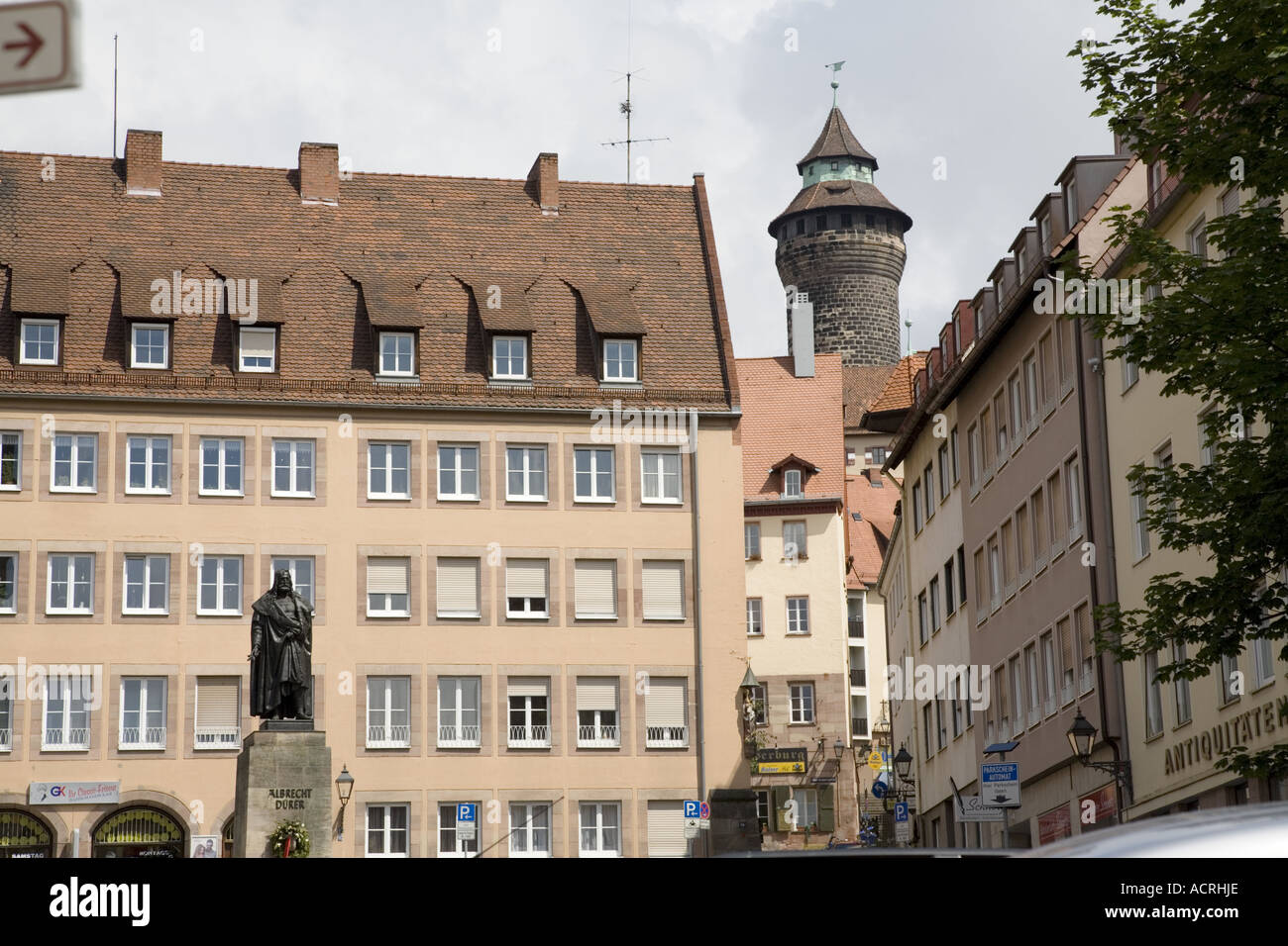 Albrecht Dürer Monument, Albrecht Dürer Platz,  Nuremberg, Germany Stock Photo