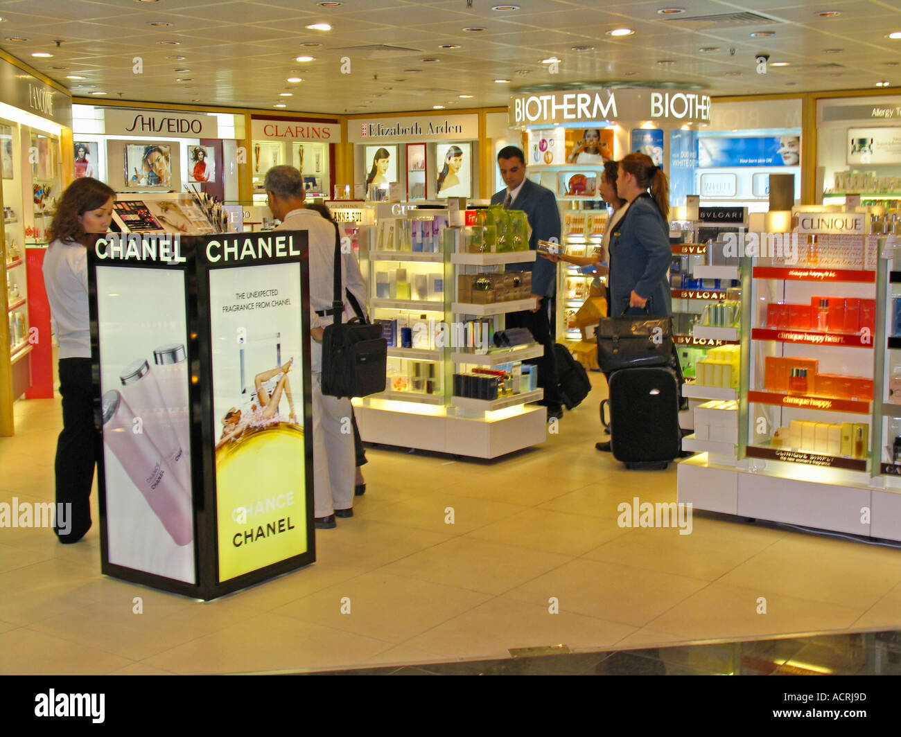 Duty free shopping Chek Lap Kok airport Hong Kong China Stock Photo Alamy