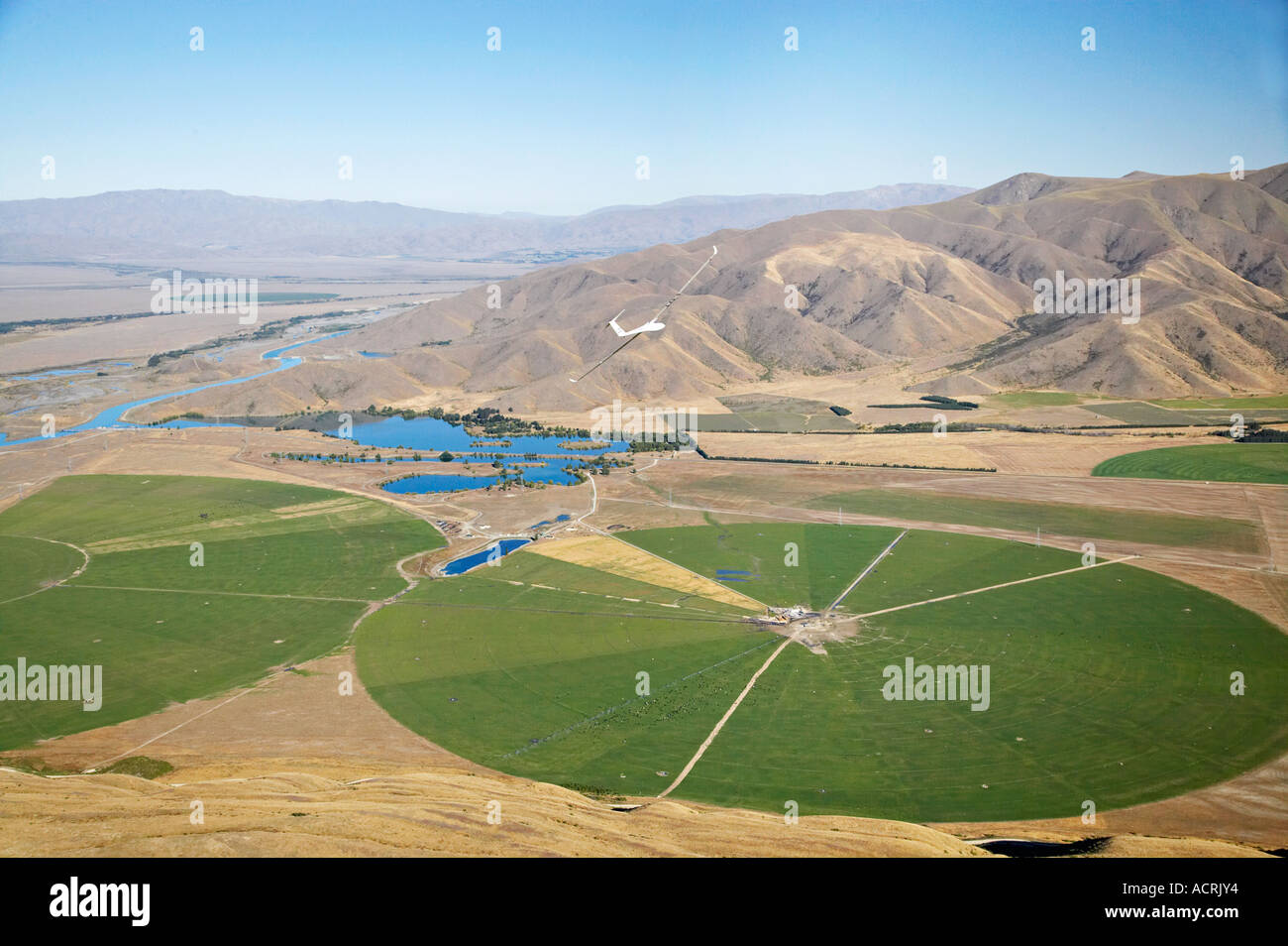 Giant Rotary Irrigation Scheme near Twizel Mackenzie Country South