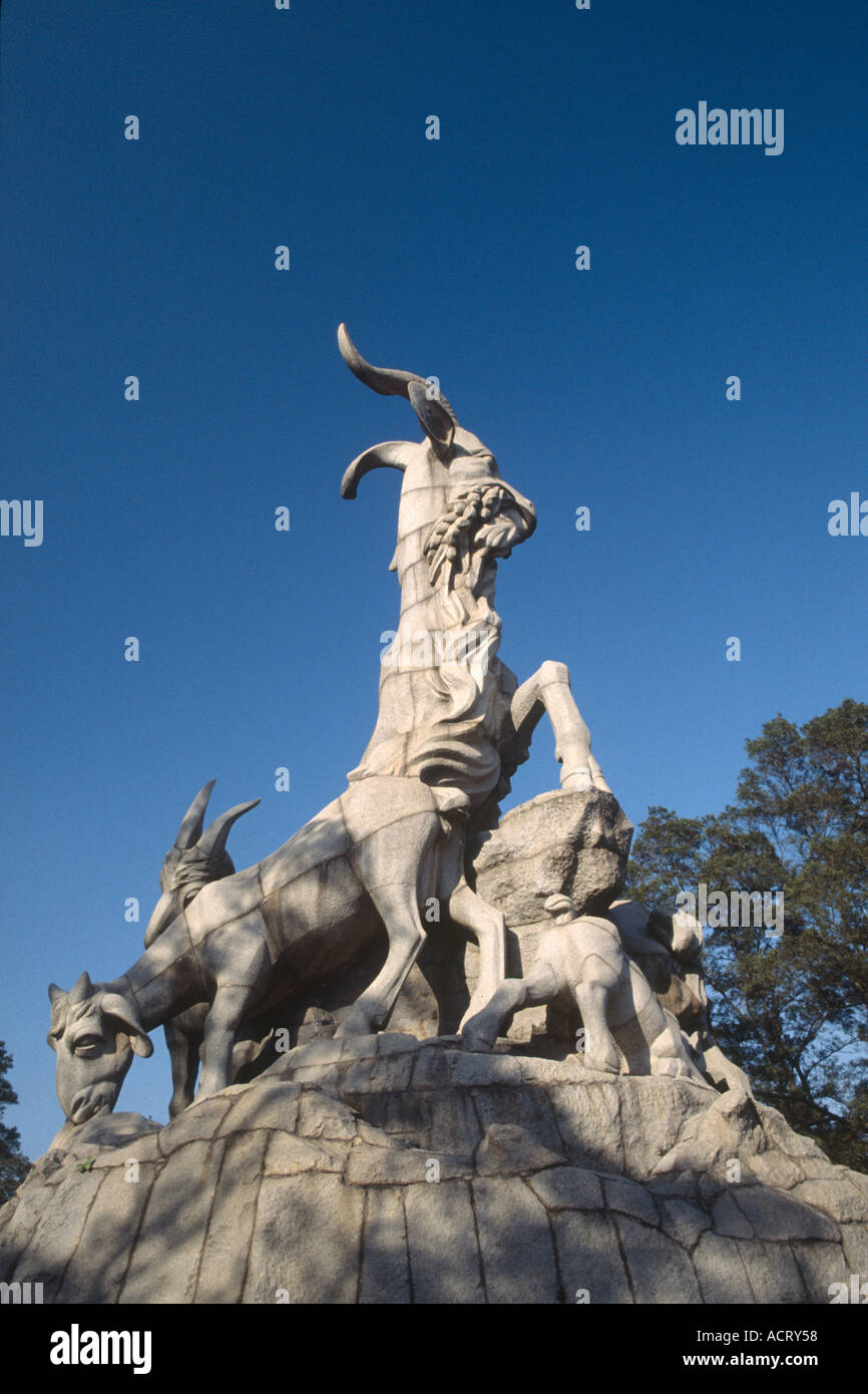 The Five Goats Statue in Guangzhou of China. Stock Photo