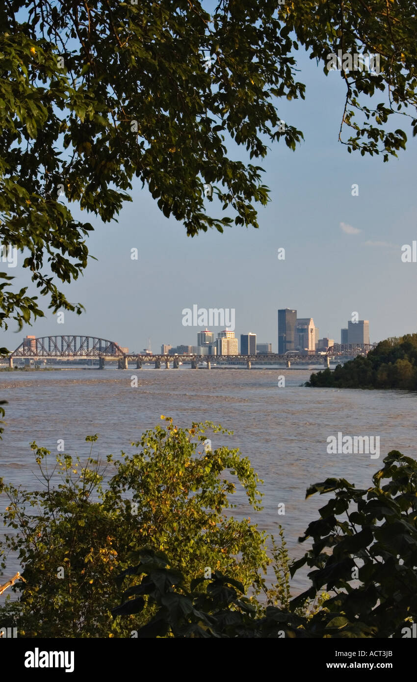 City of Louisville Railroad Bridge and Ohio River Louisville Kentucky