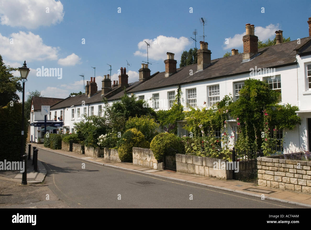 Victorian working class gentrified terraced cottages in Old Palace Lane Richmond on Thames Surrey England  UK 2007 2000s HOMER SYKES Stock Photo