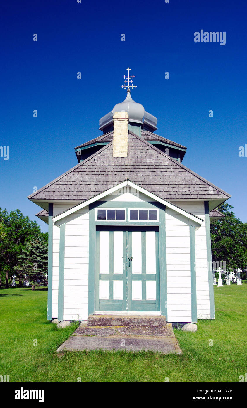 St Michaels Ukrainian Orthodox church near Gardenton Manitoba Canada Stock Photo