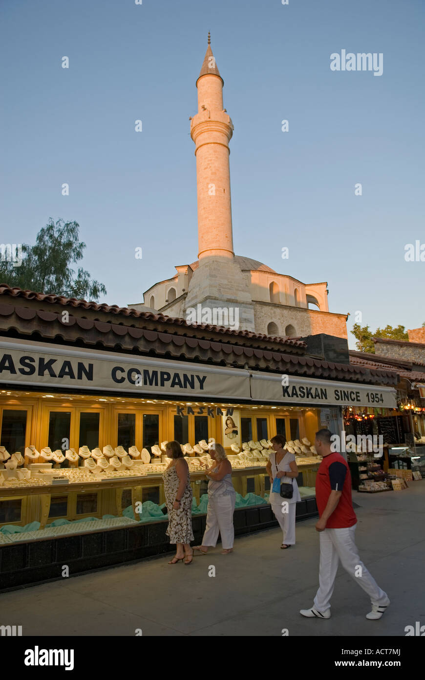 Shopping district in Kusadasi Old Town , Aegean, Turkey Stock Photo